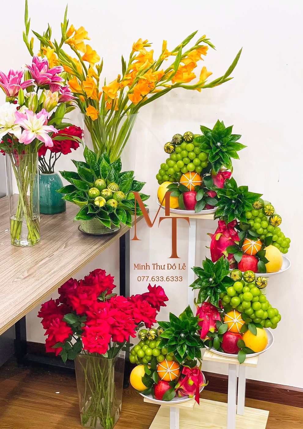 4 mâm lễ ban gia tiên và ban Phật ngày cưới – Minh Thư Đồ Lễ Đà Nẵng